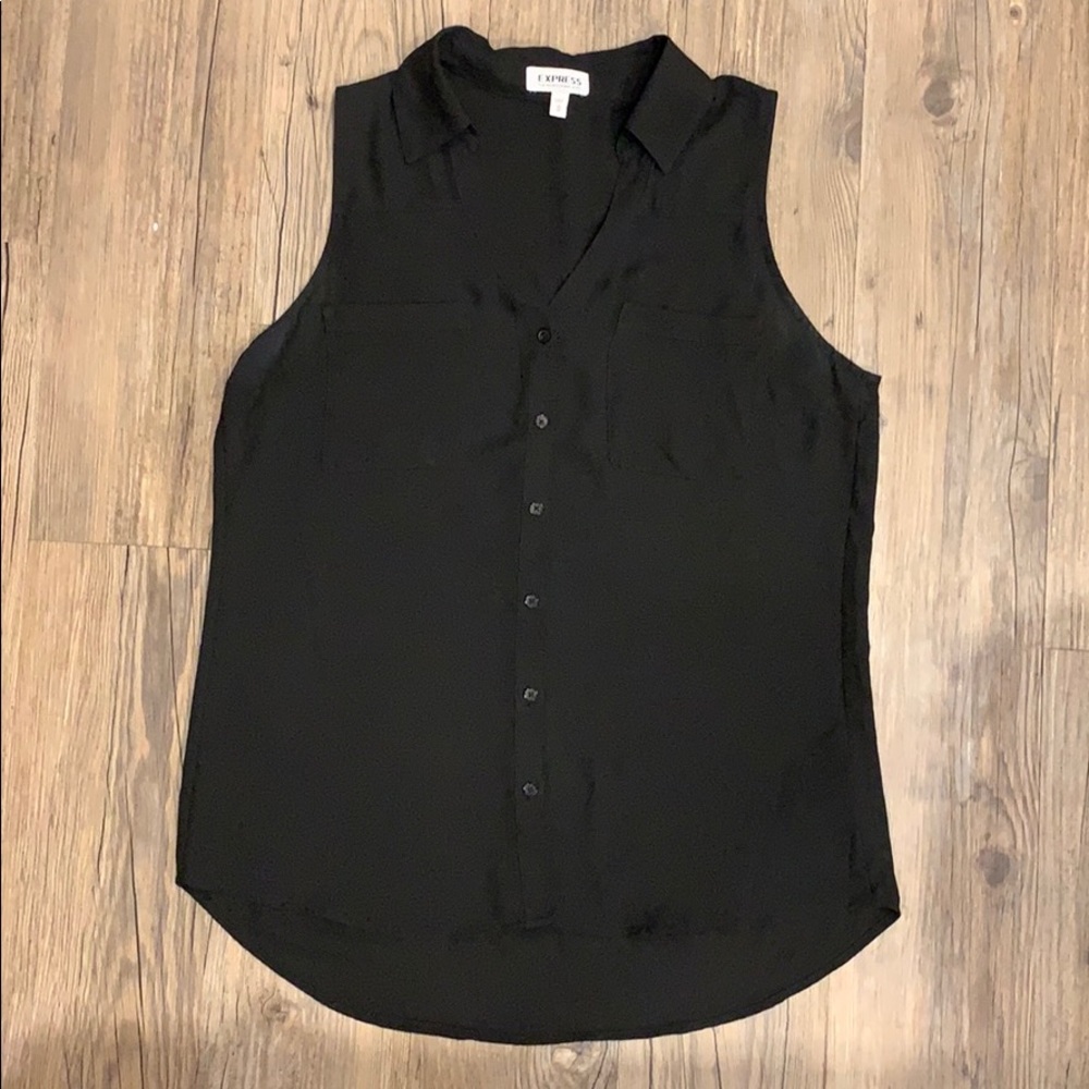 Express Portofino Sleeveless Top- Black, Medium